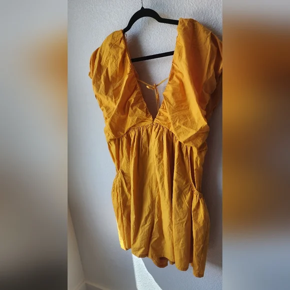 Anthropologie Ruched  Neck Romper with Pockets NWT XL - Picture 9 of 9